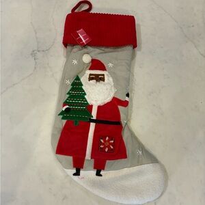 Target Red and Gray Santa Christmas Stocking